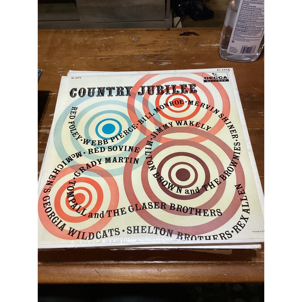 Decca 12in Multi Country Jubilee Vinyl LP Compilation Bill Monroe Red Foley Mono